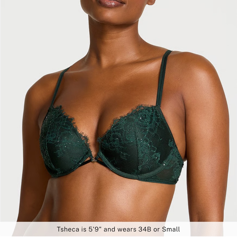 Victoria's Secret Deep Green Lace Bra
